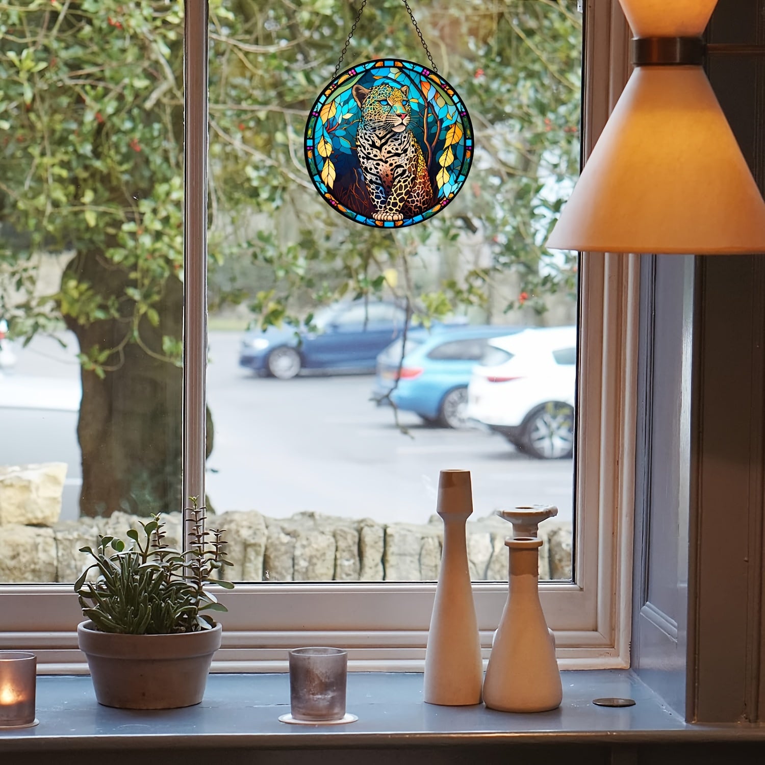 Leopard Suncatcher Acrylic Window Hanging Home Decor Gift