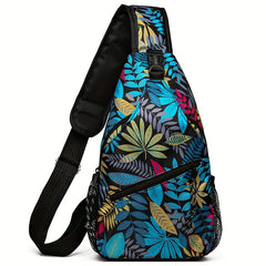 Floral Crossbody Sling Backpack Women Nylon Chest Bag