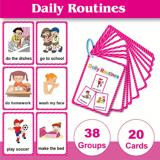 Daily Routines Flashcards for Beginning Reading