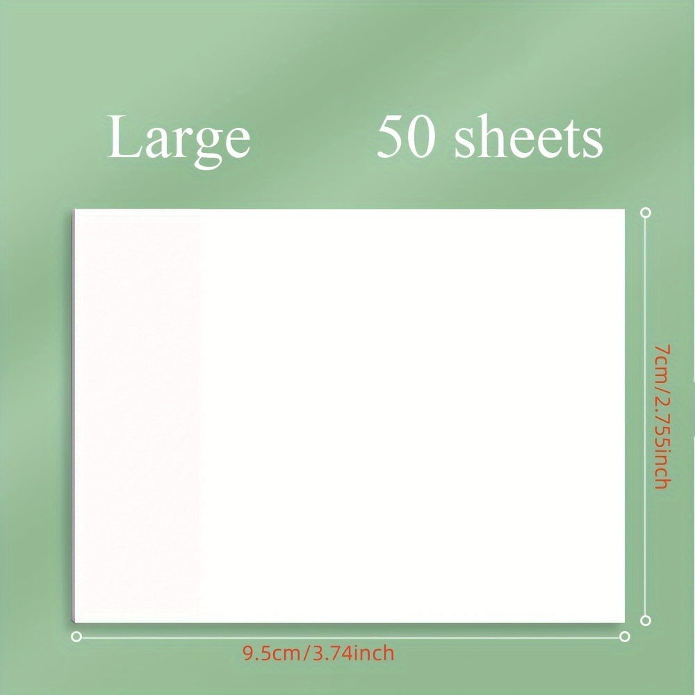 50 Transparent Sticky Notes for Notebooks & Diaries School & Office Supplies