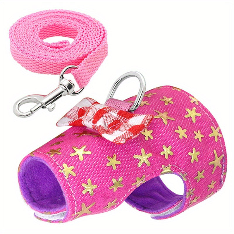 Pet Rabbit Harness Vest And Leash Set For Ferret Big Hamster Bunny
