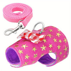 Pet Rabbit Harness Vest And Leash Set For Ferret Big Hamster Bunny