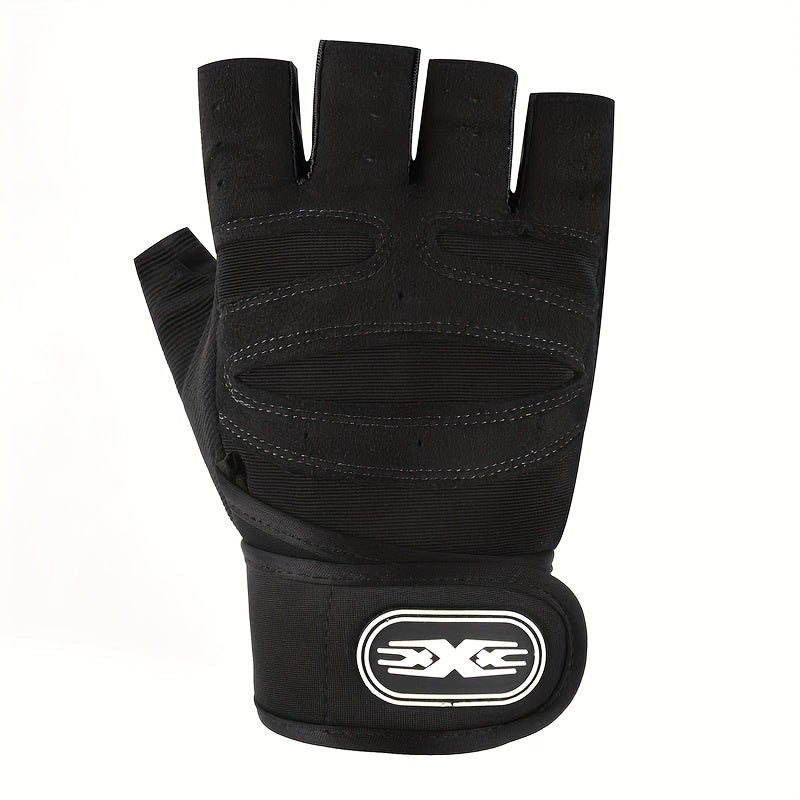 Half Finger Fitness Gloves Wrist Protection for Men & Women