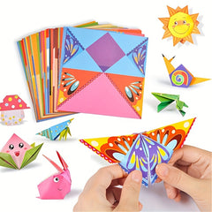 54pcs Animal Origami Paper Cutting Book Puzzle Learning Toy Gift