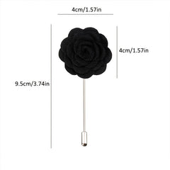 Chest Flower Two Tone Collar Suit Brooch Wedding Pin