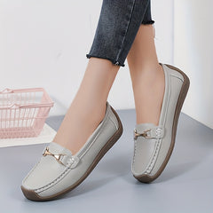 Metal Decor Loafers Slip On Outdoor Shoes Lightweight