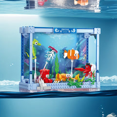 391pcs Ocean Aquarium Model Building Blocks Marine Animal Toy Set