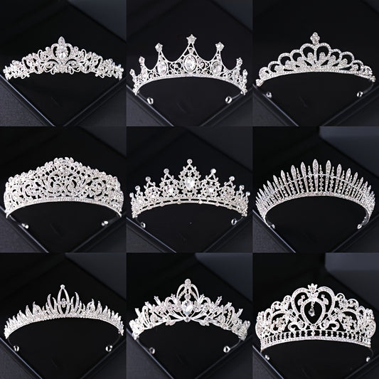Silvery Rhinestone Crown Hairband Headband Bridal Wedding Favor