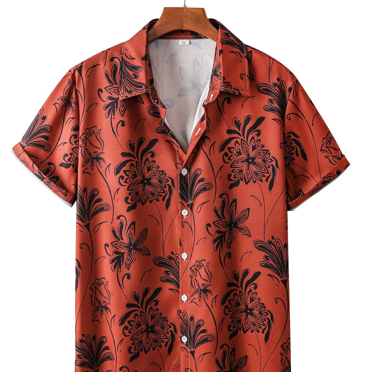 Men's Botanical Print Casual Resort Shirt