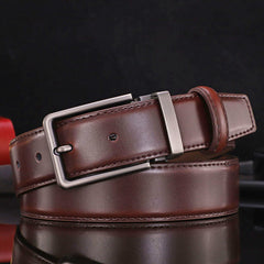 Men's Business Leather Belt Pin Buckle