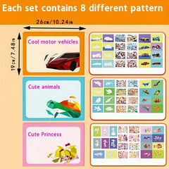 Children's 3D Geometric Puzzle Set DIY Sticker Toys for Kids Aged 3