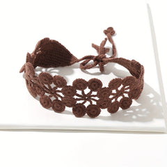 Hollow Crochet Hair Scarf Weaving Headband Hair Bundle