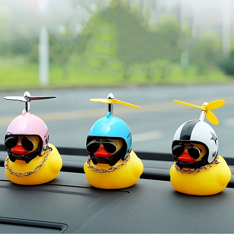 Yellow Duck & Helmet Laptop Sticker, Bicycle Decoration