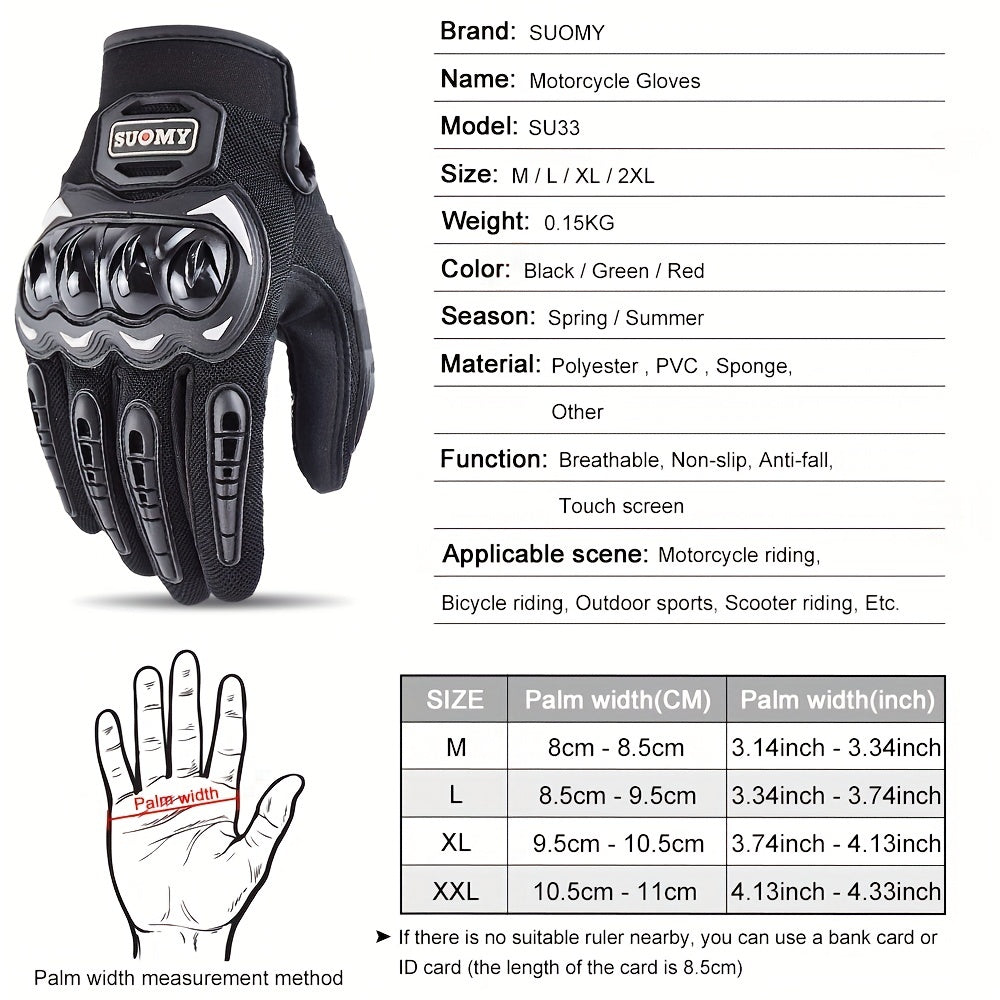 Summer Motorcycle Gloves Touch Screen Full Finger Guantes Moto Protective