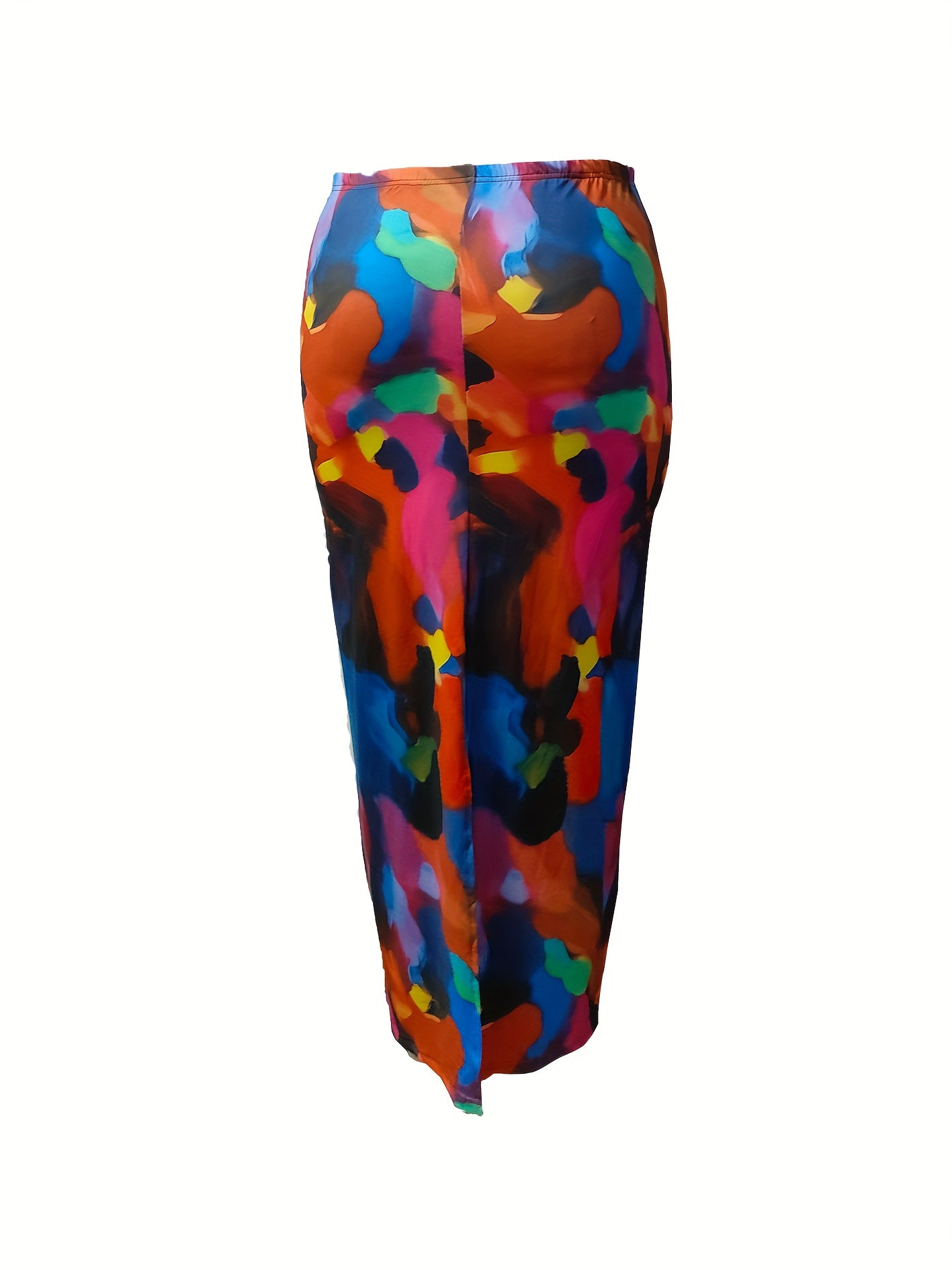  Tie Dye Bodycon Skirt High Rise Elastic