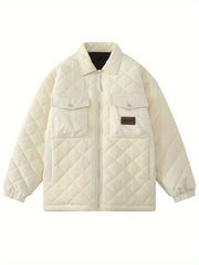 Versatile Label Puffer Coat Casual Sports Jacket