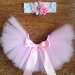 Newborn Photography Outfit Puffy Tutu Skirt & Headband Set