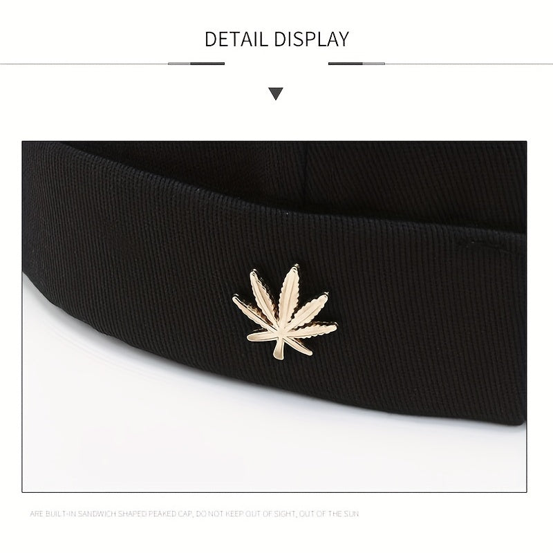 Brimless Melon Skin Soft Top Hat Unisex Street Hip-hop Fashion Hat