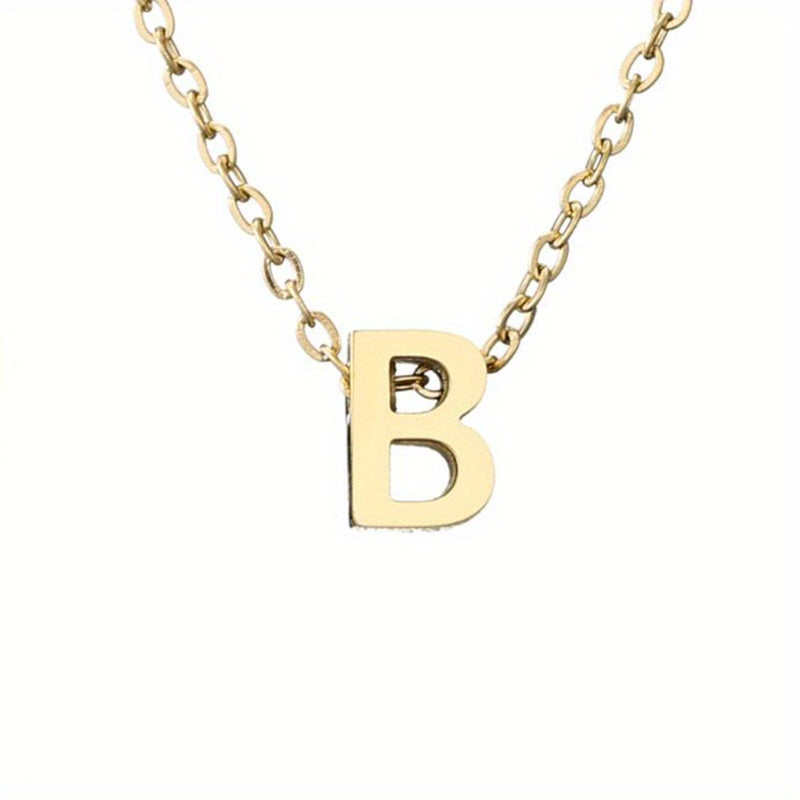 26 Letters Golden Love Initial Necklace Bridesmaid Gift