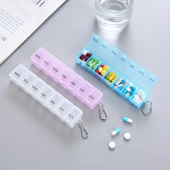 Transparent 7 Grid Pill Box Portable Mini Medicine Container Moisture Proof