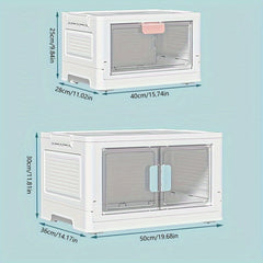 Folding Storage Box Single Double-sided Door Storage Box Transparent