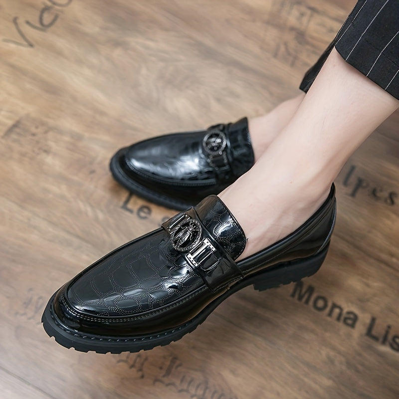 Men's Low Heel Loafer Shoes Comfy Non slip Slip On Shoes