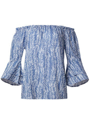 Off Shoulder Blouse Layered Flare Sleeve Spring Summer
