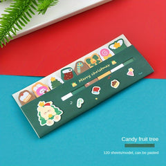 120pcs Christmas Sticky Notes Set Student Index Notepad School Office Stationery