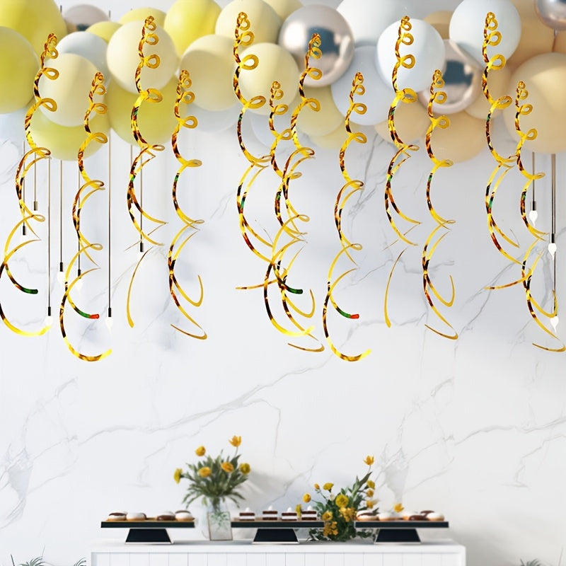 6pcs Spiral Party Charm Decorations - Room & Birthday Party Decor