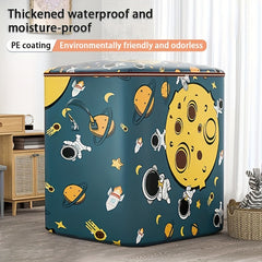 Cartoon Astronaut Quilt Clothes Organizer Dustproof Storage Bag