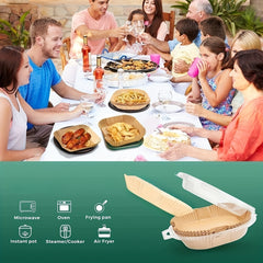 100pcs Square Disposable Paper Liners High Temp Resistant for Air Fryer