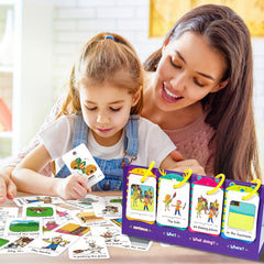 Educational Sentence Flip Chart Toy 80 Cards Double Sided Standing Flip Charts