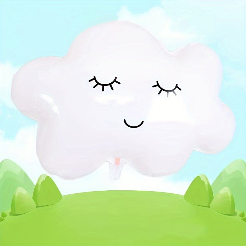 Rainbow Cloud Balloon Birthday Decoration Props Ribbon Cloud Aluminum Film