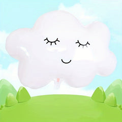 Rainbow Cloud Balloon Birthday Decoration Props Ribbon Cloud Aluminum Film