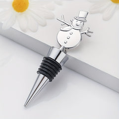 4pcs Christmas Wine Stoppers, Deer, Tree, Snowman Design