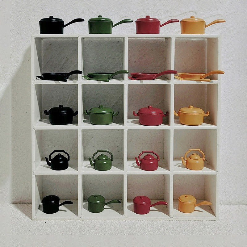 7pcs Kitchen Set Metal Material Dollhouse DIY Model Accessories