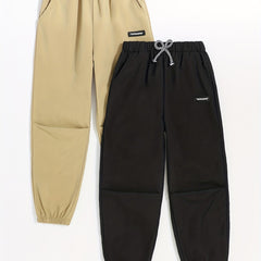 Boys Letter Print Cargo Pants Elastic Waist Jogger Pants Kids Clothing