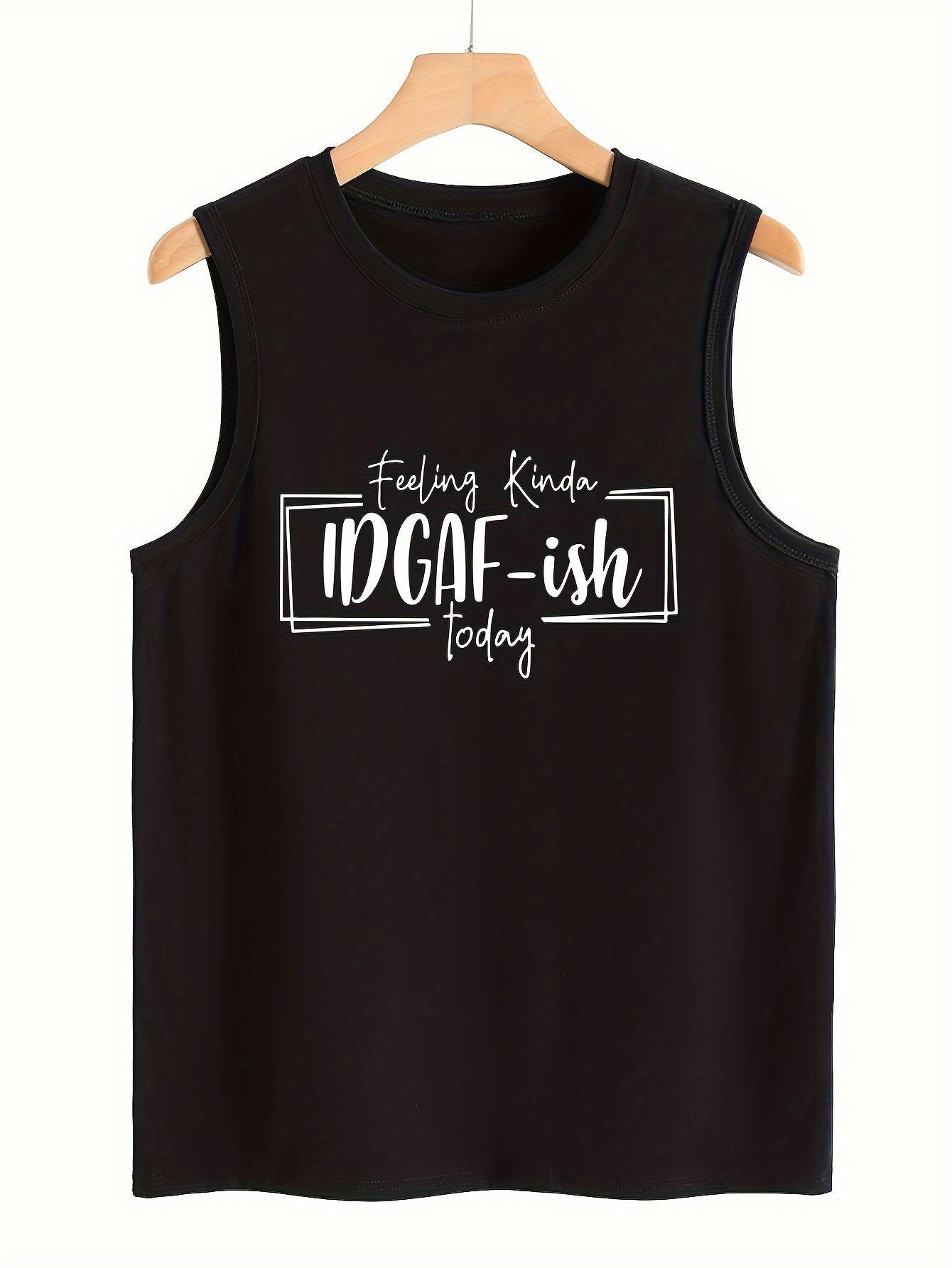 Sleeveless Sports Vest Round Neck Stretchy Casual Tops
