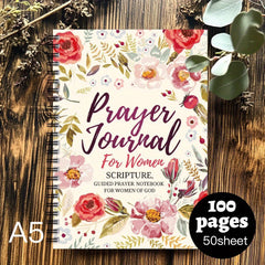 Inspirational Spiral Notebook Floral Cover 100 Pages Christian Gift