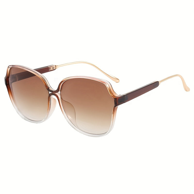 Men's Round Frame Inlaid Lens Sunglasses Anti UV400 Vintage Eyewear