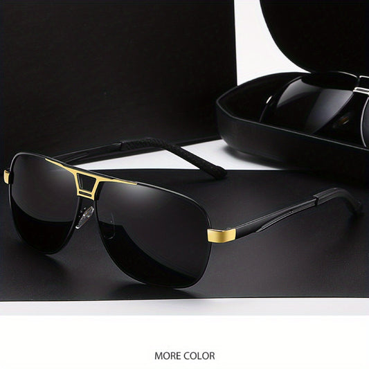 Men's Metal Polarized Sunglasses UV Protection Driving Fishing Sunglasses