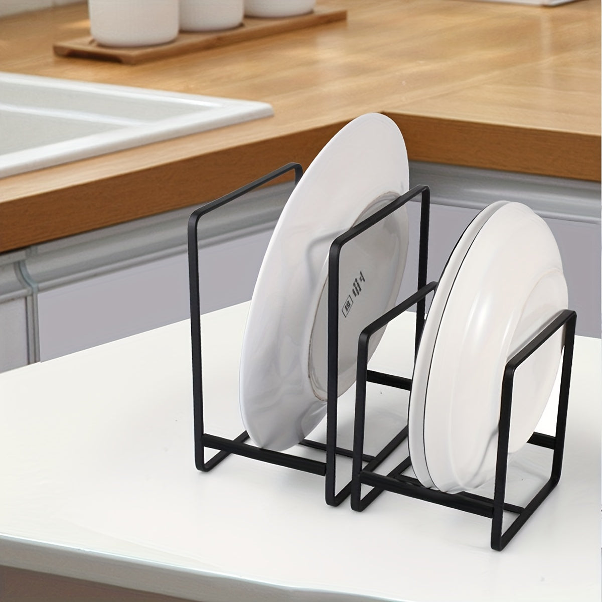 Iron Drain Bowl Rack Kitchen Storage Solution