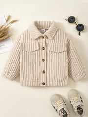 Baby Corduroy Trucker Jacket Toddler Fleece Lined Casual Coat