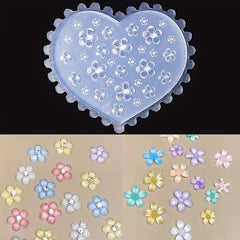 Silicone Mold 5 Petal Flower Clay DIY Earrings Necklaces Nails