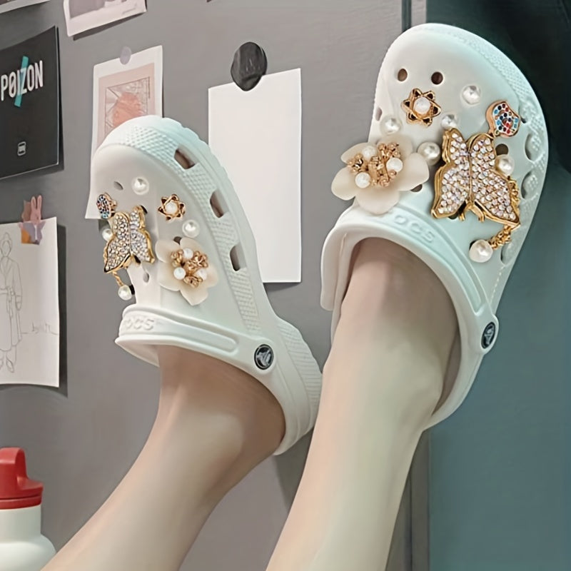 Butterfly & Flower Shoe Charms For Clogs - DIY Accessories For Ladies
