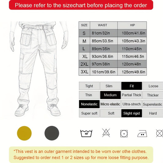 Poly Cotton Twill Men's Knee Pads Cargo Trousers