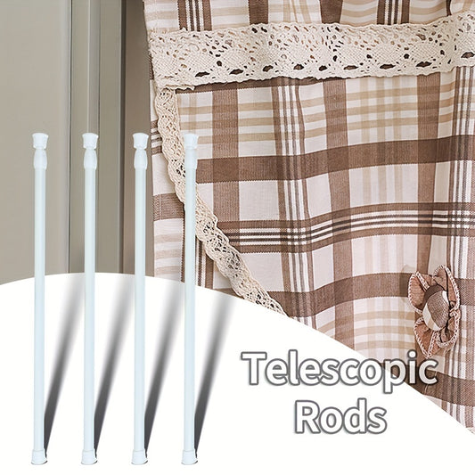 1pc Spring Loaded Curtain Rod Extendable Telescopic Tension Pole Shower Rail