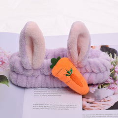 Carrot Rabbit Ear Headband Elastic Turban Hair Accessories