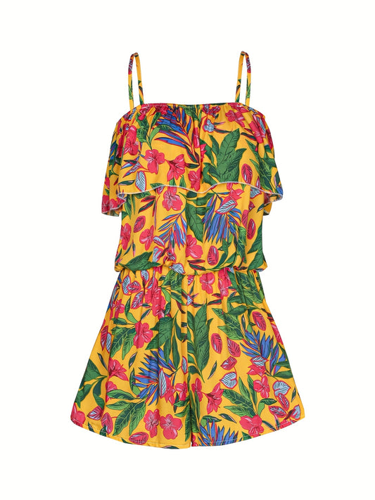 Floral Print Boho Cami Jumpsuit for Women