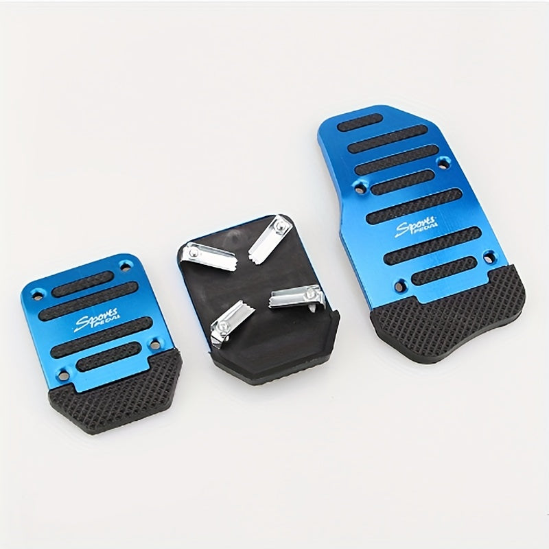 3 Pcs Car Pedal Set Aluminum Alloy Non-slip Manual Accelerator Pedal